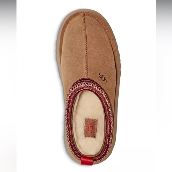 Ugg- Tan Suede Tazz Platform Slide on Slipper Shoes - Picture 4 of 13